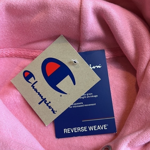 Champion reverse weave heavy weight SZ Large bubblegum, Pink Hoodie NEW! - Picture 7 of 9